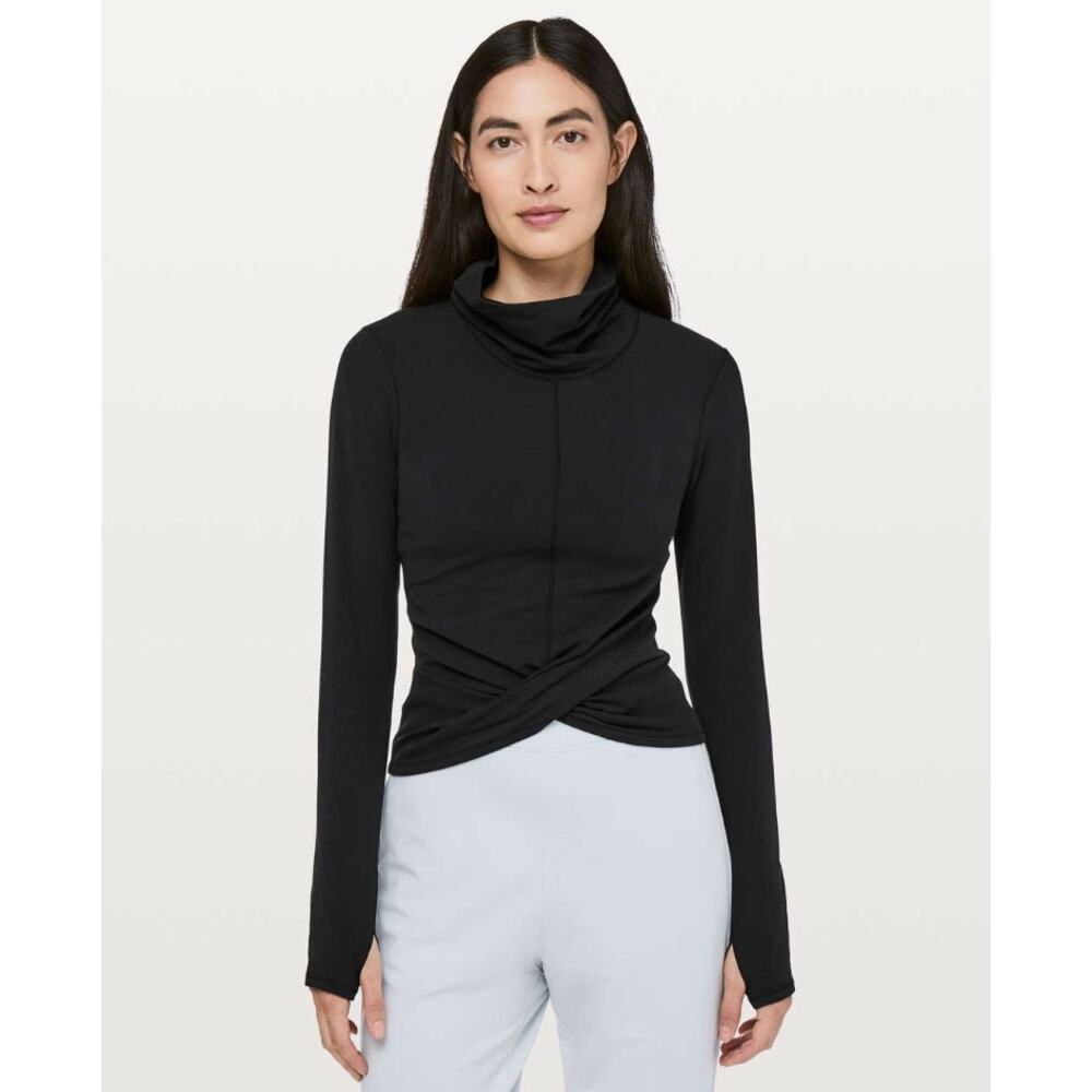 Women's Lululemon Melodic Movement Long Sleeve Top Black